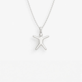 Joyful Spirit Pendant in 925 sterling silver, hanging from a fine chain
