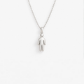 Human Figure Pendant in 925 sterling silver, hanging from a fine chain
